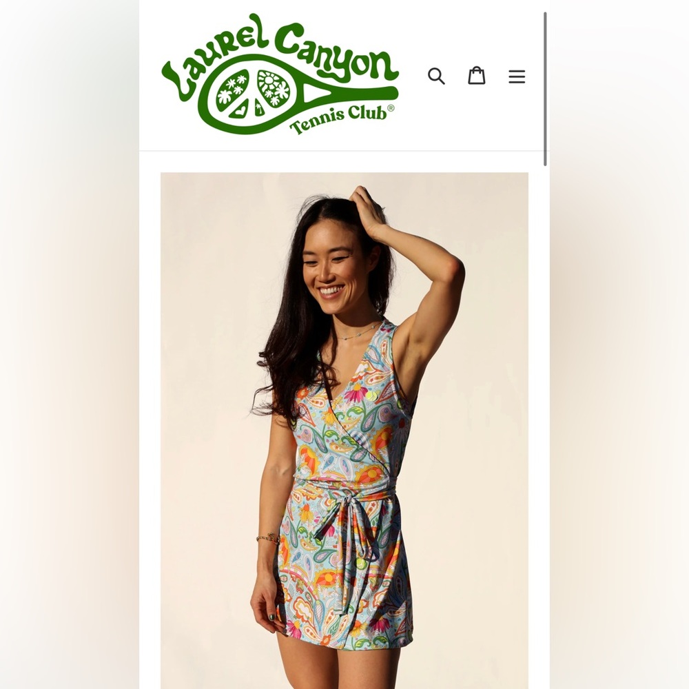 Laurel Canyon Tennis Club Love All Recycled Tennis Dress S/M